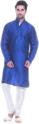 Men Silk Blend Sherwani Dhoti Pant Set
