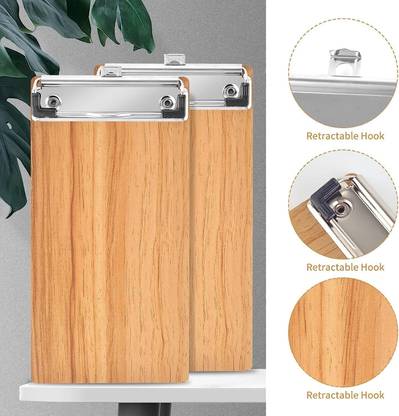 XSOURCE Pocket-sized Wooden Mini Clipboards A6 Size(8"X 4") for Office,Home & Restaurant