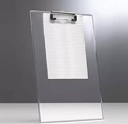 rj group Paper clipboard Writing pad, exam Board for Kids/Students, Transparent exam pad