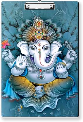 Regalocasila Lord Ganesha (Ocean Blue) Digital Printed Exam Pad