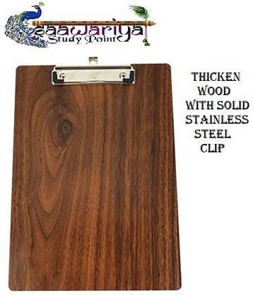 Saawariya Study Point Plain Wooden Exam Clipboard Writing Examination Pad A4 Size