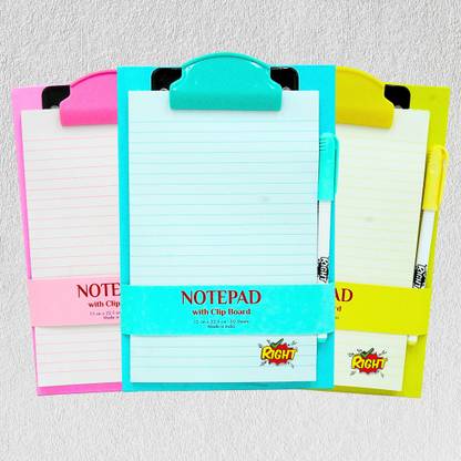 APEX MEDIA AND MARKETING INDIA right Notepad with Clip Board & Pen