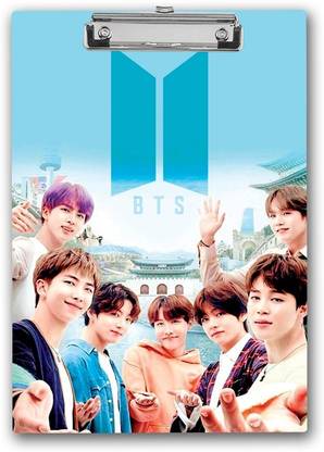 GUNGUN "BTS Army" Exam Board | Unique Blue Colored Printed Design Exam Board