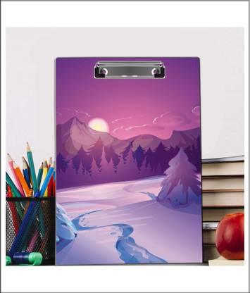 Amazing creative pink sun rise design exam pad | clipboard