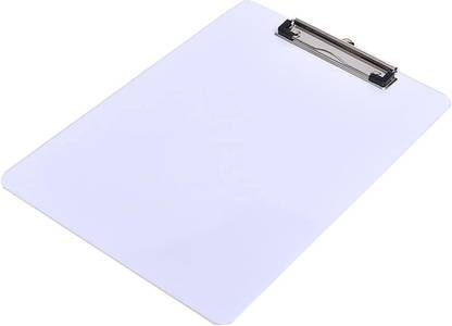 FRKB White Acrylic Clipboard Exam Pad Paper Board Writing Pad