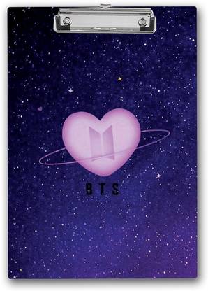 PARIVRIT Heart Designed "BTS Army" Exam Board | Printed Design Exam Board.