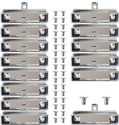 Im Stra Trading ImStarTrading 100pcs Metal Clipboard Clips with Grip, Rivets & Mounting Holes