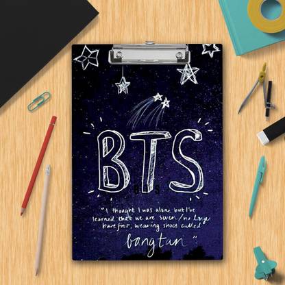 PARIVRIT "BTS Army Quotes" Exam Board | Printed Design Exam Board .