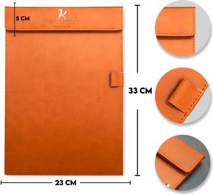 Dacto2pick PU Leather Clipboard Magnetic Writing Pad Keeps your Notes Organized Accessible