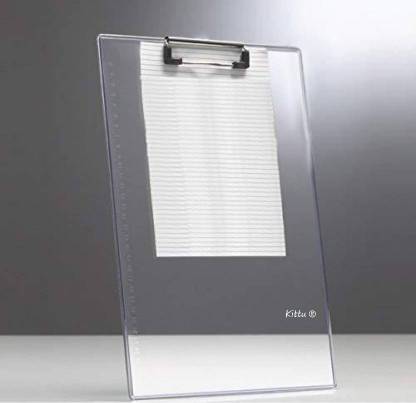 Dacto2pick Crystal Clear Exam Writing Pad Boost Focus and Confidence Transparent Clipboard