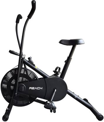 ELEV8 by Reach AB-110 Air Bike Exercise Cycle with Moving or Stationary Handle | Upright Stationary Exercise Bike