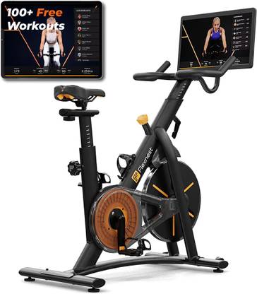 Flexnest Flexbike+With a 22" HD Touchscreen Display | Bluetooth-Enabled Smart Exercise Bike Spinner Exercise Bike