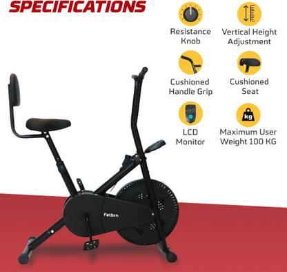fatbrn FB 2005 Exercise Cycle with Stationary Handles for Home Gym Exercise Upright Stationary Exercise Bike