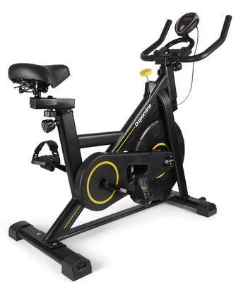 The Cube Exercise Spin Bike | 6.5 Kg Flywheel LCD Monitor| Adjustable Seat Indoor Cycles Exercise Bike