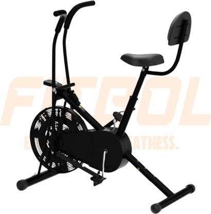 fitbol Cardio Air bike with Adjustable Seat | LED Display | Home Workouts Dual-Action Stationary Exercise Bike