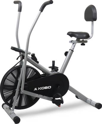 KOBO Air Bike Exercise Cycle For Home 120 Kg User Weight | Exercise Bike For Home Gym Dual-Action Stationary Exercise Bike