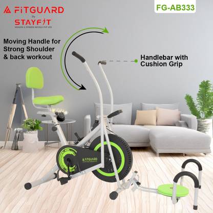 FITGUARD FG AB 333 By STAYFIT Multi Spin Trainer Moving Handle Backrest Twister & Pushup Indoor Cycles Exercise Bike