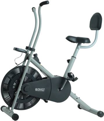 BIONFIT Fixed Handle Cycle, Air Bike for Home Gym with Back Support Indoor Cycles Exercise Bike
