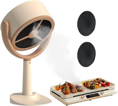 SERPLEX Desk Range Hood Fan High Power Smoke Extractor Fan with 2 Speeds Active Carbon 21 cm Exhaust Fan