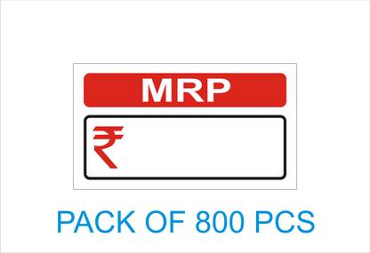Foreign heights MRP Self Adhesive 800 Sticker Self Adhesive Paper Label (Red) Gum Exterior Door