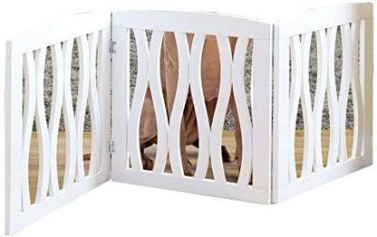 Green Tree Handicrafts Freestanding Fold-able Safety Gate for Child, Step Over Fence Rosewood Exterior Door