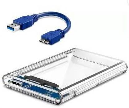 TECHGEAR 2.5'' External Hard Drive Enclosure, USB 3.0 to SATA III Tool-Free Clear External DVD Writer