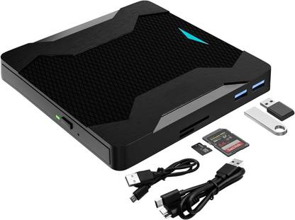RyzCare Drive/DVD Player for Laptop, CD Burner Compatible with Desktop PC Laptop External DVD Writer