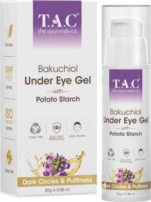 TAC - The Ayurveda Co. Bakuchiol Under Eye Gel Cream with Retinol For Dark Circles & Wrinkles
