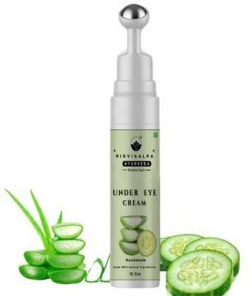 NIRVIKALPA AYURVEDA Under Eye Dark Circle Cream, Reduces Puffiness, Hydrates & Brightens for a Fresh