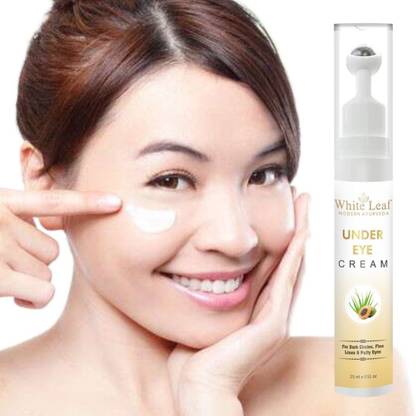 White Leaf Under Eye Cream | with Relaxing Roller Ball Applicator | Reduces Dark Circles