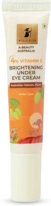 Pilgrim 4% Vitamin C Brightening Under Eye Cream|Reducing Dark Circles|Lessens Puffiness