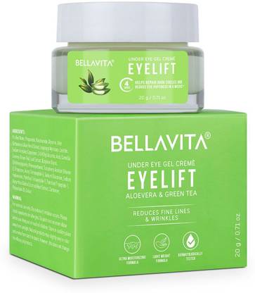 BELLAVITA EyeLift Under Eye Cream Gel for Dark Circles, Puffy Eyes, Wrinkles & Removal