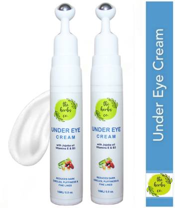 the herbs co. Natural Under Eye Cream To Reduce Dark Circle With Cooling Massage Roller