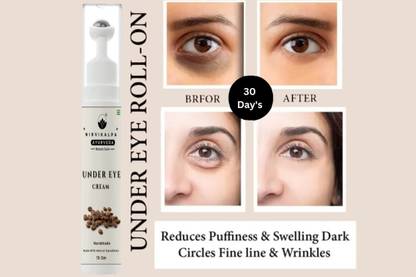 NIRVIKALPA AYURVEDA Coffee Under Eye Cream for Dark Circles | Eye Care, Serum & Roll On