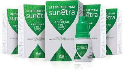 Sreedhareeyam Ayurveda Sunetra Regular Herbal from Eye Hospital, for Dryness,Redness,Itching,Cooling Eye Drops