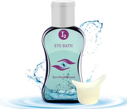 I2 Eye Bath with Cup for Eye Disinfection | Removes Eye Itching & Redness | 20 ml Eye Drops