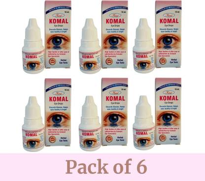 KOMAL PHARMACEUTICALS AYURVEDIC EYE DROP (PACK OF 6, 10ML EACH) Eye Drops