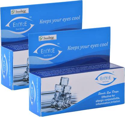 Jiwadaya Entyce rose water based eye drop for inflammation and dry eyes (Pack of 2X5ml) Eye Drops