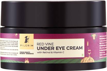 Pilgrim Red Vine Under Eye Cream for Dark Circles, Wrinkles, Fine Lines, Puffy Eyes, Men and Women, 30g