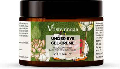 vrishvrindaa Under Eye Gel Cream- For Dark Circles, Puffiness & Fine Lines-