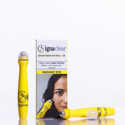 SIGNATURE SignaClear Eye Roll ON 12 ml with Caffeine + Pro- Vitamin B5 + Vitamin E, Helps to reduce Dark Circles, Puffiness and Fine Lines