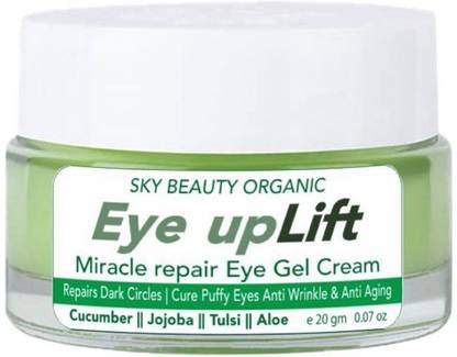 SKY BEAUTY ORGANIC Eyeuplift Under Eye Cream Gel for Dark Circle Puffy Eyes & Removal of Fine Lines
