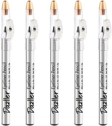 Dazller Eyebrow Pencil - (Pack of 5) Creamy Wax Formula,Long-lasting Stay up to 8 Hours 1.5 g