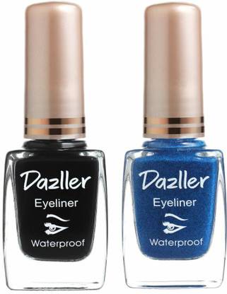Dazller Eyeliner Waterproof - (Pack of 2), 9.5 ml
