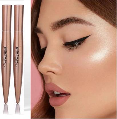 Facejewel Quick Dry Waterproof Black Liquid Eyeliner Pencil Pen Eye Marker 2Pcs Eyeliner 3 g