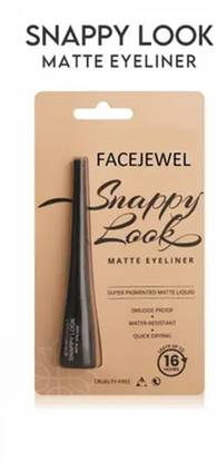 Facejewel Snappy Look Matte Eyeliner Super Pigmented Matte Liquid Smudge Proof 3.5 ml