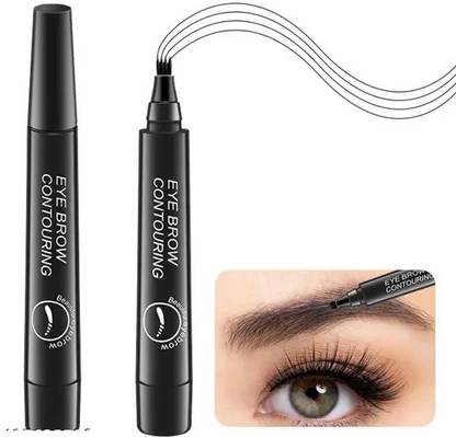 TRK IMPEX 1Pcs Liquid Eyebrow Tint Pen, Waterproof & Long Lasting Split Micro Tip Brow Pen 12 ml