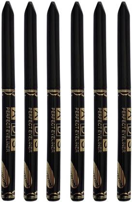 Subaxo Beauty Waterproof Eyeliner Black Packof 6,(2.5 g (Black), Eyelashes Eye Liner 15 g