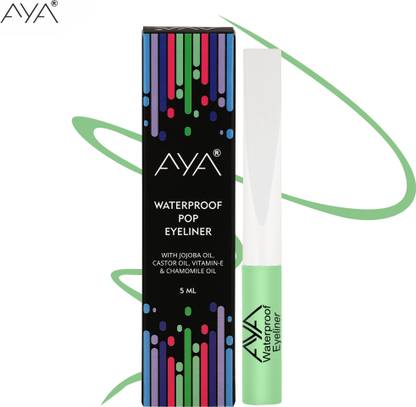 AYA Waterproof Eyeliner- 5 ml, Mint Green | Waterproof, Long Lasting, Smudge Proof 5 ml