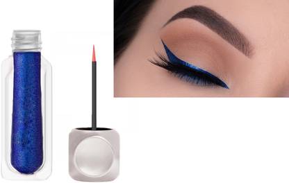 GULGLOW99 Glitter Eyeliner Liquid, Blue Metallic Satin High-Pigmented 3.5 g